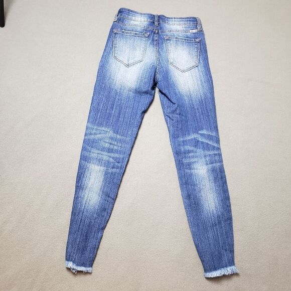 KAN CAN Jeans Sharon-Becky Mid-Rise Distressed Ripped Skinny Jeans - Size 25 - Picture 12 of 16
